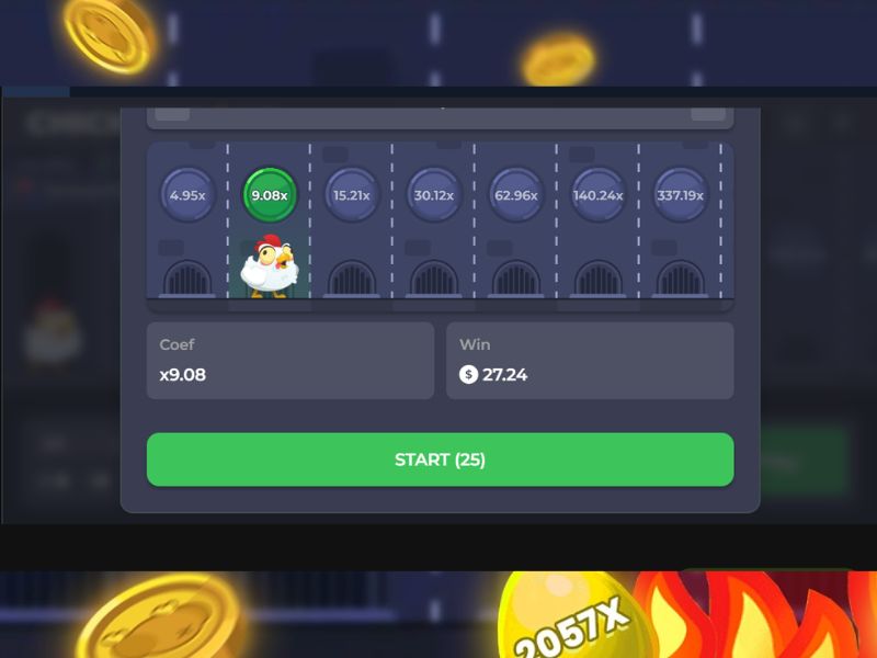 Registriere dich bei Jackpotcity, um „Chicken Road“ zu spielen